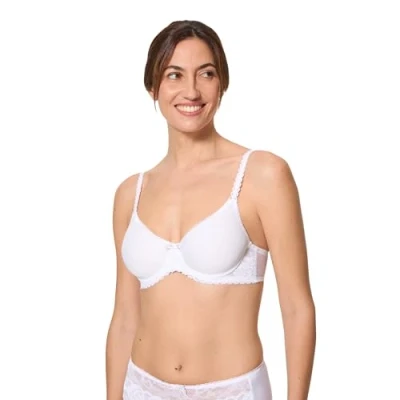 Image de Playtex Soutien Gorge Spacer à Armatures en Microfibre Respirante Femme x1, Blanc, 105D