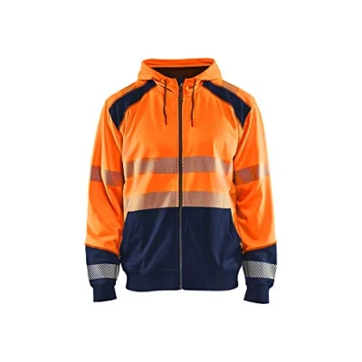 Afbeelding van Blaklader Hooded sweatshirt High Vis 3546 2528 Oranje/Marineblauw