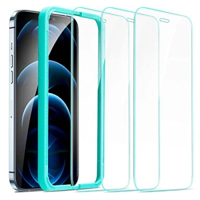 Afbeelding van ESR Gehard glas Screen Protector Compatibel met iPhone 12 Pro Max 2020 6,7 inch eenvoudige installatie Frame 3 Pack