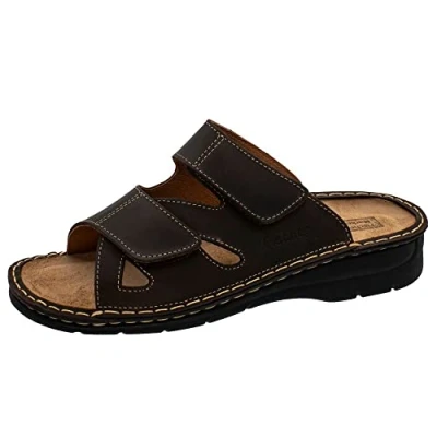 Afbeelding van Fischer Heren bruin donker pantoffels &amp; slippers maat 39