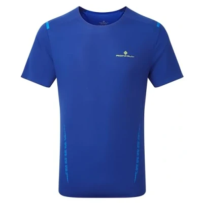 Afbeelding van Ronhill Heren Hardloopshirt Tech Race S/S Tee Petrol/Legion Blue Maat M