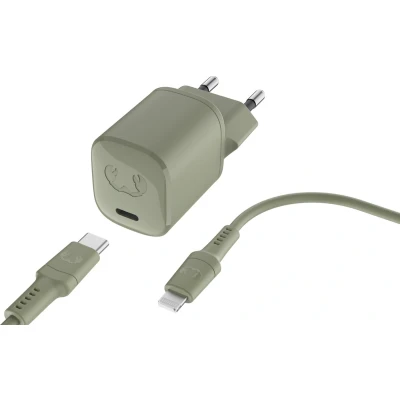 Afbeelding van Fresh N Rebel Mini Netadapter Usb c Pd 20 W Met Apple Lightning Kabel Groen (2wcl20dg)