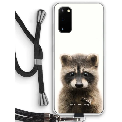 Afbeelding van Case Company® hoesje met Koord geschikt voor Samsung Galaxy S20 Rocco Telefoonhoesje Zwart Bescherming aan alle Kanten en Over de Schermrand