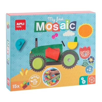 Afbeelding van Apli Kids Mijn eerste houten blokken mozaïek spel