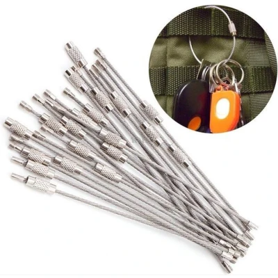Afbeelding van ***Sleutel Hanger Staal 20 Stuks cm lang Staaldraad Sleutelring Broek Keychain RVS van Heble® ***
