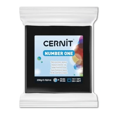 Afbeelding van CERNIT Polymeerpasta nr. 1, 250 g, zwart