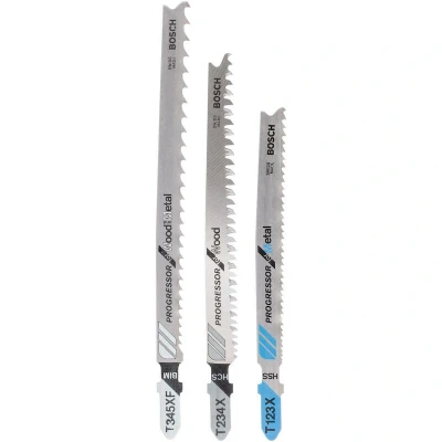 Afbeelding van Bosch Accessories 2609256743 3 delig Decoupeerzaagbladen set Progressor T schacht stuk(s)