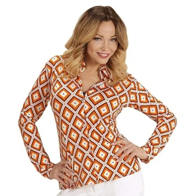 Afbeelding van Jaren 70 retro blouse voor vrouwen Verkleedkleding