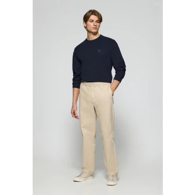 Afbeelding van Polo Club Heren Beige Broek ‘Trent’ Met Elastische Band En Details 48