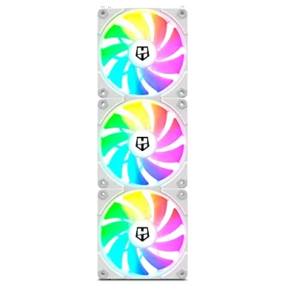 Afbeelding van NOX XTREME PRODUCTS Hummer EASY LINK Set van 3 ventilatoren, 120 mm, ARGB led, PMW ultrastil, draadloos, 4 anti vibratie rubberen pads, snelheid tot 1500 tpm, wit