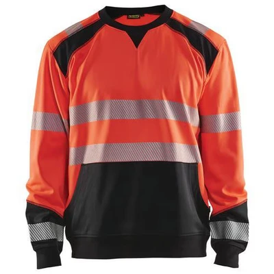 Image de Sweat haute visibilité rouge fluorescent/noir