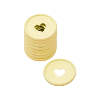 Afbeelding van Craftelier Metalen schijfringen voor het binden van scrapbooking planners, dagboeken, notitieboeken of albums 9 stuks 3,5 mm pastelgeel