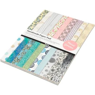 Afbeelding van Creativ Company Papierblok Bloemen met handgemaakt Papier, 20 vellen