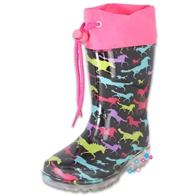 Afbeelding van Beck Blinking Horses Regenlaarzen voor kinderen, Maat: 30, Multicolor Kunststof/ textiel