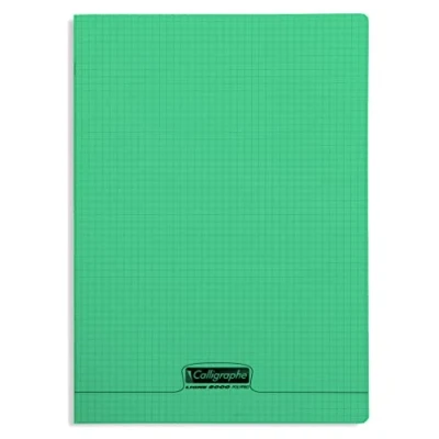 Image de Cahier 24x32(cm) Petits carreaux 96 pages couverture en polypro sans spirale Clairefontaine Calligraphe