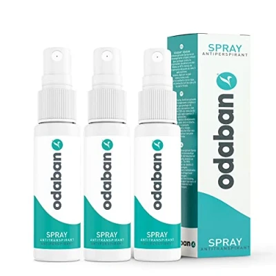 Afbeelding van ODABAN Anti transpirant deodorantspray tegen overmatig zweten, voorkomt zweten van de handen, okselzweet en zweet over het hele lichaam, zonder parfum