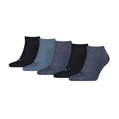 Image de PUMA Lot de 5 paires chaussettes sport unisexes, bleu marine, 47 49 EU