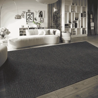 Afbeelding van Vloerkleed Francois 60x90cm Zwart 123vloerkleed.nl is de online webshop voor vloerkleden en woonaccessoires.