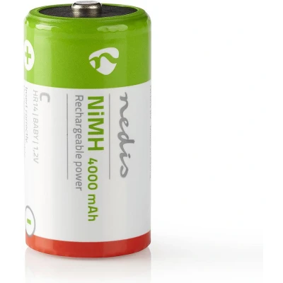 Afbeelding van Oplaadbare C HR14 batterij Nedis 2 stuks (NiMH, 4000 mAh, 1.2 V)