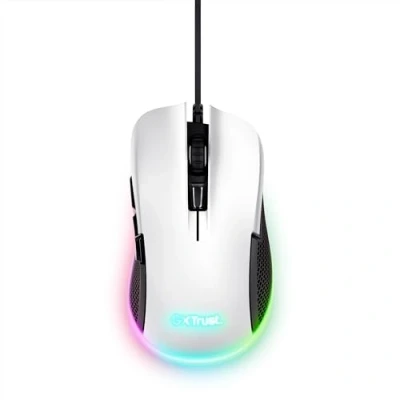 Afbeelding van Trust GXT 922W Ybar Gaming Muis Bedraad RGB Verlichting 7200 DPI Wit