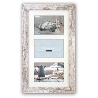 Afbeelding van Zep Fotolijst V23136 Nelson 6 3Q White Wash voor 3 Foto&#039;s