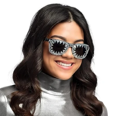 Afbeelding van Boland Partybril Bad glam Zilver Volwassenen Bekende personages, Glitter and Glamour