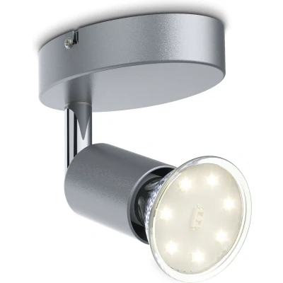 Afbeelding van B.K.Licht Wandspot wandlamp plafondspots met 1 lichtpunt draaibar GU10 fitting spotjes incl. 3.000K 250Lm 3W