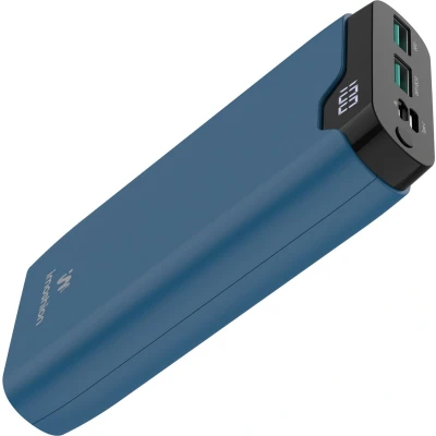 Afbeelding van iMoshion® Powerbank 20000 mAh Snellader &amp; batterij LED display USB A, C Micro Universele 18 Watt Blauw