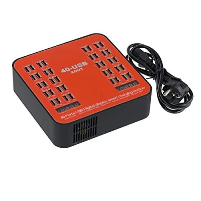 Afbeelding van KALEA INFORMATIQUE Industriële USB oplader, type laadstation, 40 poorten, met uitgangen 3 A, max. vermogen 200 W