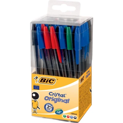 Afbeelding van Bic balpen Cristal doos met 50 stuks in geassorteerde kleuren