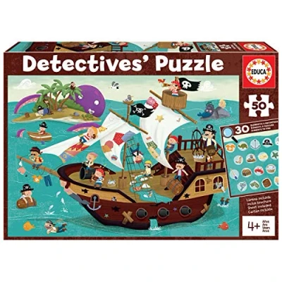 Image de Puzzle Detective&#039;s Educa Pirates (50 pcs)