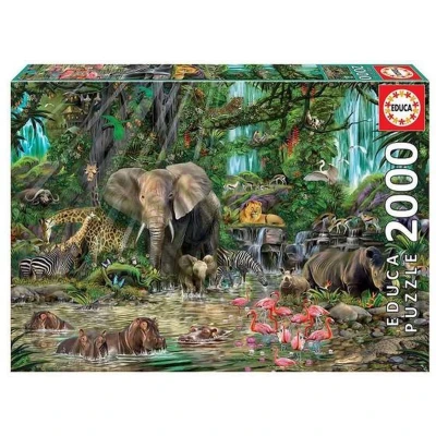 Afbeelding van Puzzel Educa African Jungle 2000 Onderdelen