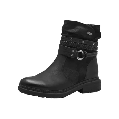 Afbeelding van Jana Dames Boot Flat 8 25464 43 modieuze dameslaarzen, zwart.