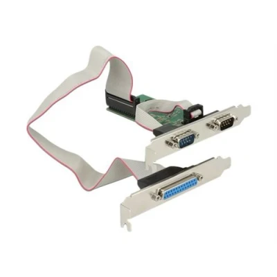 Image de Delock PCI Express Card &gt; 2 x Serial RS 232 + 1 Parallel Adaptateur série/parallèle PCIe 2.0 profil bas IEEE 1284