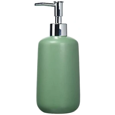 Afbeelding van WENKO Allstar Olinda Zeepdispenser van keramiek, navulbaar, met matte afwerking, 500 ml, 8 x 20 7,7 cm, groen