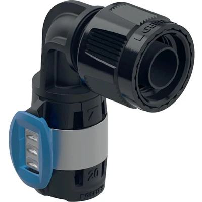 Afbeelding van Geberit FlowFit perskoppeling overgangsbocht 90 graden, pers x