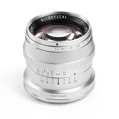 Afbeelding van TTArtisan APS C 50mm f1.2 Sony E mount Silver