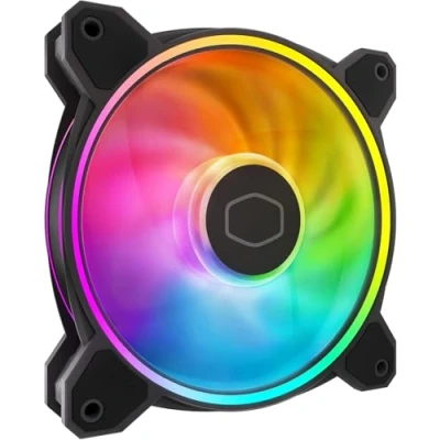 Afbeelding van Cooler Master MFL B2DN 21NP2 R2 MasterFan MF120 Halo2, 120 mm, ARGB, 4 Pin (PWM) 27 dBa, Black