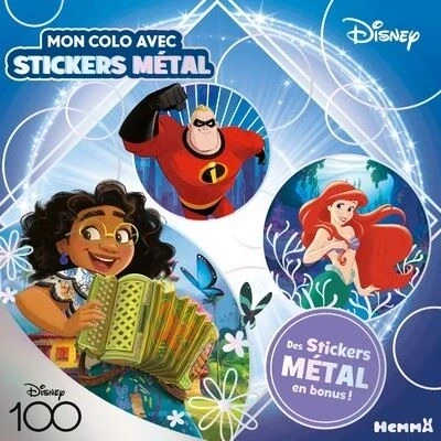 Image de Disney 100 Mon colo avec stickers métal (Ariel, Mirabel, Mr Indestructible) Des en bonus !