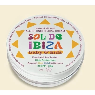 Afbeelding van Sol de Ibiza Baby Kids Alles in een beschermende crème SPF30 30g