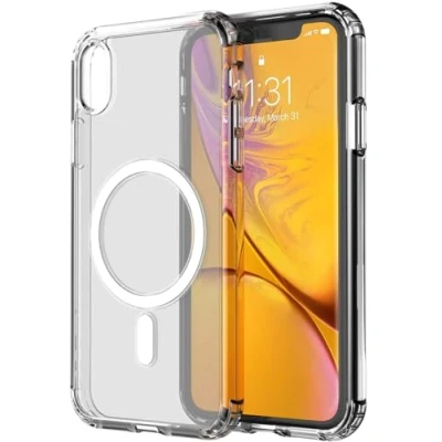 Afbeelding van INF Beschermhoes voor iPhone XR van acryl MagSafe oplader, transparant/wit