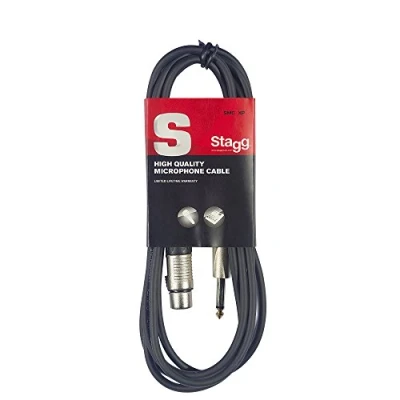 Afbeelding van Stagg XLR Microfoonkabel van 6 m, Phono hoge kwaliteit, zwart