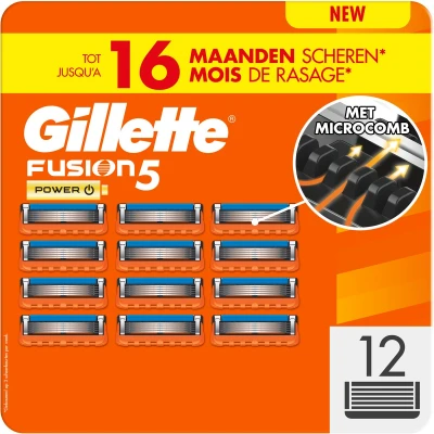 Afbeelding van Gillette Fusion5 Power Scheermesjes voor Mannen 12 stuks