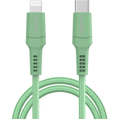 Afbeelding van iMoshion Kabel geschikt voor Lightning naar USB C 2 meter Oplaadkabel iPhone 11/12/13/14 Stevig gevlochten materiaal Groen