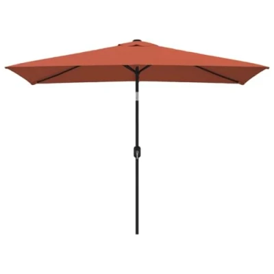 Afbeelding van vidaXL Parasol met metalen paal 300x200 cm terracotta