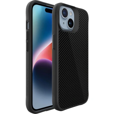 Afbeelding van iMoshion Hoesje Geschikt voor iPhone 15 Plus Shockproof Rugged Hybrid Carbon Case Zwart