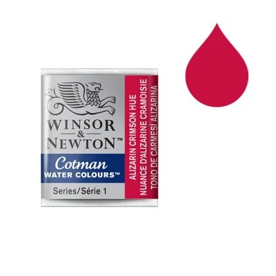 Image de Winsor &amp; Newton Cotman aquarelle (demi godet) 003 nuance d&#039;alizarine cramoisie