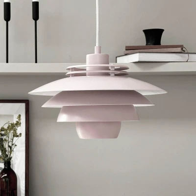Afbeelding van Dyberg Larsen hanglamp Ejka mini, roze, Ø 30 cm, metaal