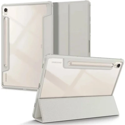 Afbeelding van Spigen Tablet Hoes Geschikt voor Samsung Galaxy Tab S9 Ultra Hybrid Pro Bookcase Grijs