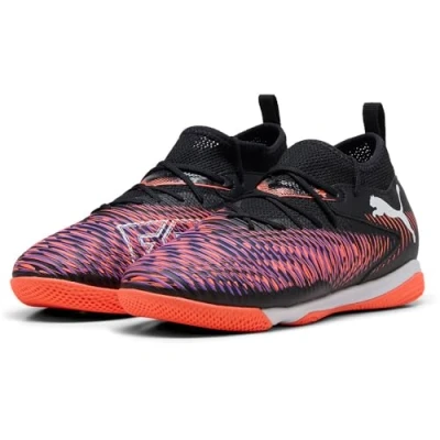 Afbeelding van PUMA Future 8 Match IT + MID JR voetbalschoenen, zwart en wit, glanzend rood, 38 EU, zwart, stralend 34,5 EU